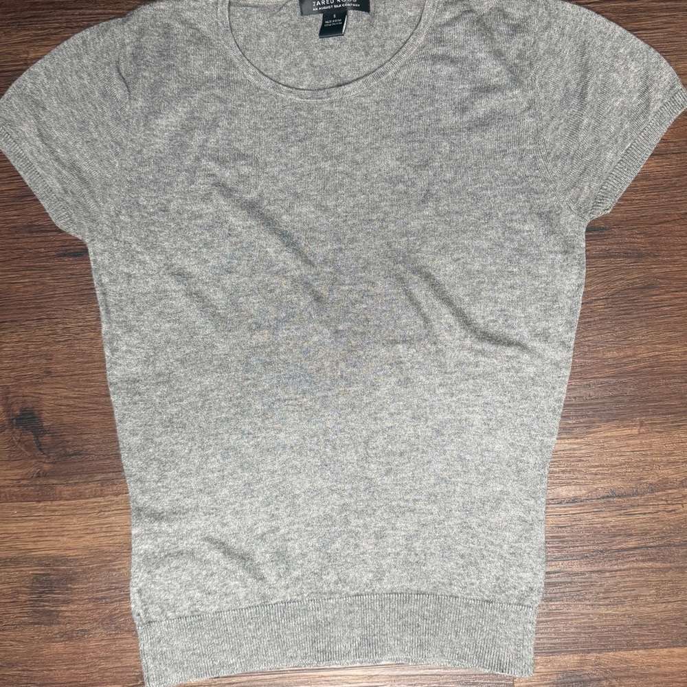 Silk Jared Ross Gray Women's Top Size S